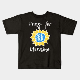 Pray for Ukraine sunflower Kids T-Shirt